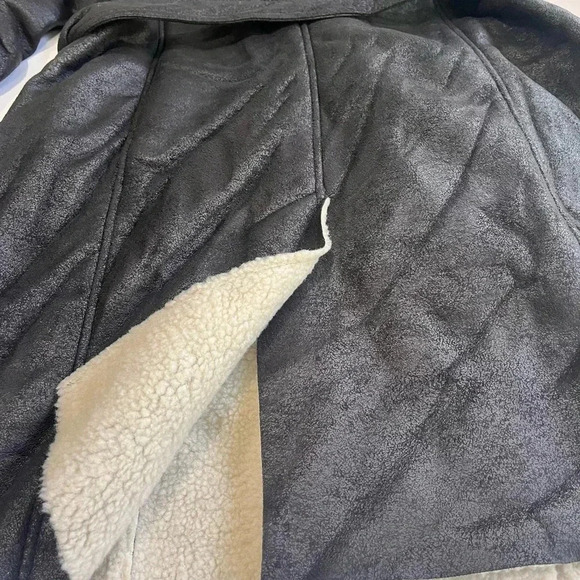 Romeo and juliet couture y2k trench double breasted teddy lined coat women Large - Picture 9 of 9